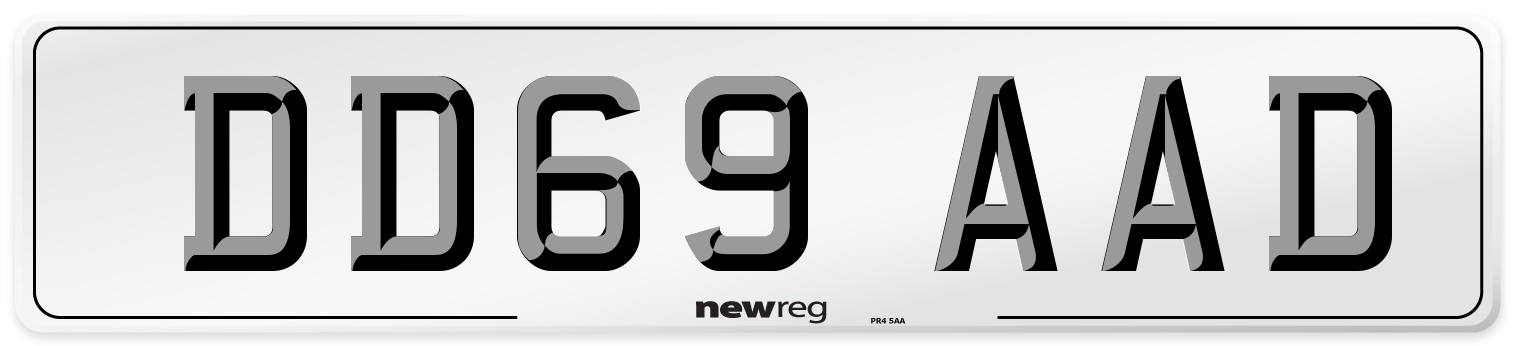 DD69 AAD Number Plate from New Reg